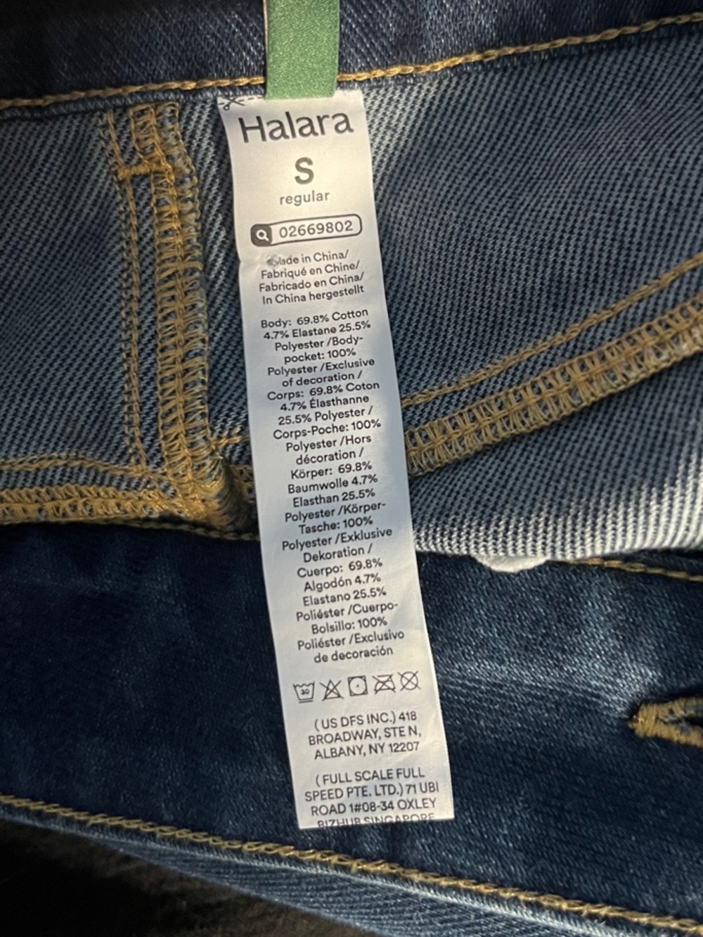 Halara Flex Asymmetric Wide Leg Washed Casual Jeans Size Small Inseam 30” - Picture 6 of 6